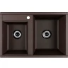 Кухонная мойка Aquaton Делия 78 DBL 1A723132DE280 Кофе искусственный камень (литьевой мрамор) встраиваемый