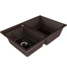 Кухонная мойка Aquaton Делия 78 DBL 1A723132DE280 Кофе искусственный камень (литьевой мрамор) встраиваемый