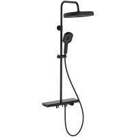 Душевая система ESKO ST350Black Черная матовая пластик на стену
