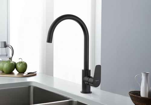 Смеситель для кухни Aquatek Бетта AQ1182MB Черный матовый латунь