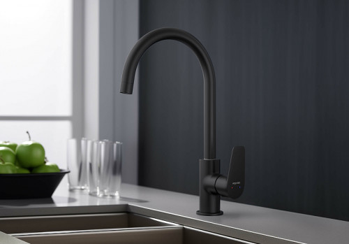 Смеситель для кухни Aquatek Бетта AQ1182MB Черный матовый латунь