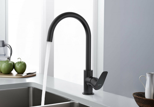 Смеситель для кухни Aquatek Бетта AQ1182MB Черный матовый латунь