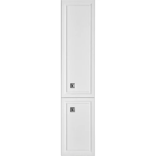 Шкаф пенал ASB-Woodline Каталина 35 White 12106 Белый массив дерева, стекло