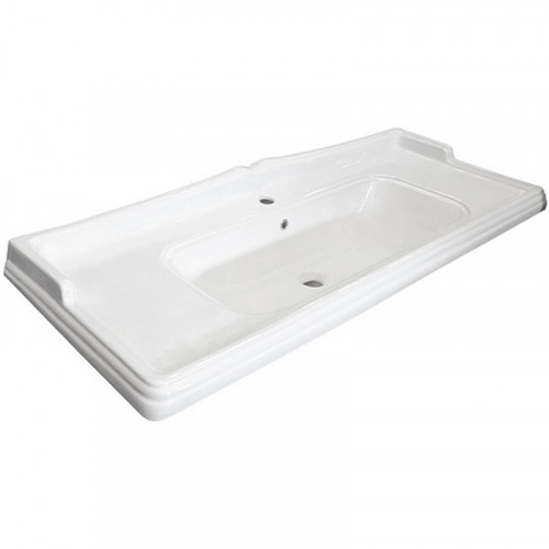 Раковина CeramaLux 120 3312 Белая фаянс полувстраиваемая