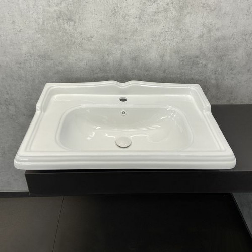 Раковина CeramaLux 120 3312 Белая фаянс полувстраиваемая