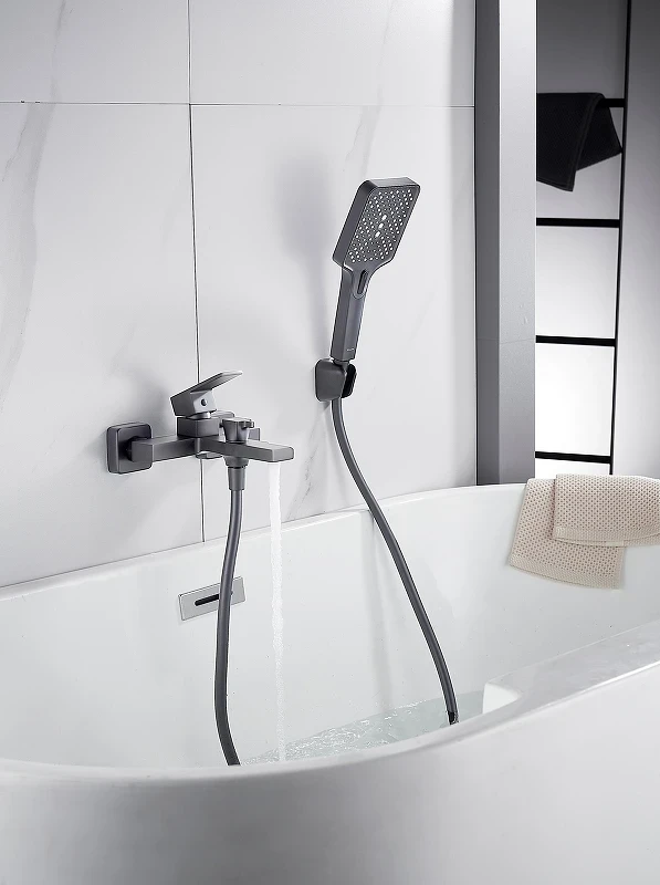 Смеситель для ванны Knotlor Stable KN-22/GM цвет Вороненая сталь
