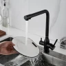 Смеситель для кухни Shevanik S248H цвет Черный матовый