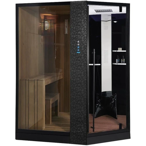 Душевая кабина Orans SR-89103LS Black LH 180x130 L 89103LBLH с сауной и гидромассажем