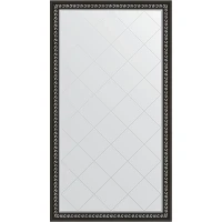 Зеркало Evoform Exclusive-G Floor 199х110 BY 6348 с гравировкой в багетной раме - Черный ардеко 81 мм стекло