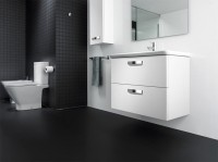 Тумба под раковину Roca The Gap 80 ZRU9302877 подвесная Белая глянцевая