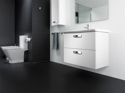 Тумба под раковину Roca The Gap 80 ZRU9302877 подвесная Белая глянцевая
