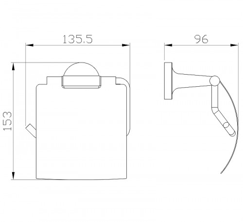 Держатель туалетной бумаги Wonzon &amp; Woghand Simple WW-6526 с крышкой цвет Хром