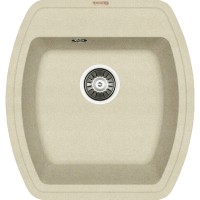 Кухонная мойка Florentina Нире-480 20.190.B0480.104 Бежевая искусственный камень (литьевой мрамор) встраиваемый