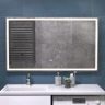 Зеркало Vigo Geometry Luxe 120 212 с подсветкой с бесконтактным выключателем с диммером с подогревом и часами