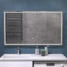 Зеркало Vigo Geometry Luxe 120 212 с подсветкой с бесконтактным выключателем с диммером с подогревом и часами