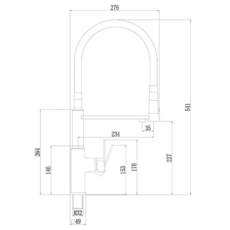 Смеситель для кухни Savol S-L1808C-01 цвет Бронза Черный