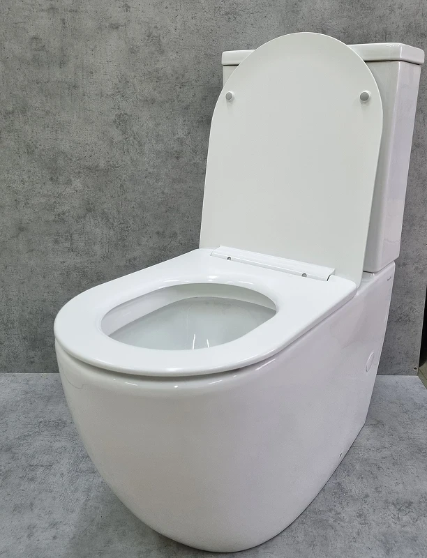 Унитаз компакт CeramaLux TR2176 Белый глянцевый с бачком и сиденьем Микролифт фаянс напольный