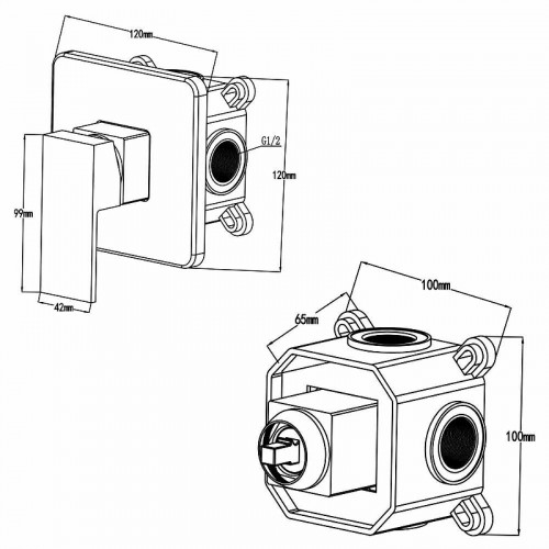 Гигиенический душ со смесителем Swedbe Platta 5549B Черный матовый латунь на стену