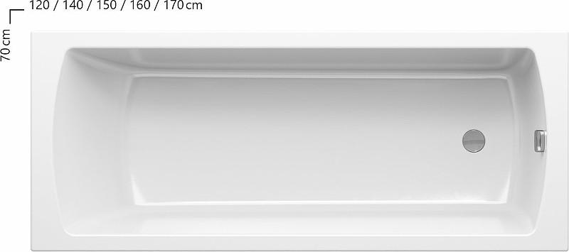 Акриловая ванна Ravak Classic II 150x70 CC31000000 без гидромассажа