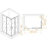 Душевой уголок RGW Passage 90x120 3508104092-14 профиль цвет Черный стекло прозрачное