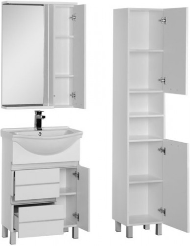 Тумба под раковину Aquanet Доминика 60 171684 Белая МДФ / ЛДСП