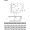 Акриловая ванна Vayer Azalia 150x105 L Гл000006724 без гидромассажа