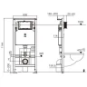 Комплект унитаза с инсталляцией WeltWasser AMBERG 506 + HEIMBACH 043 MT-BL + AMBERG RD-WT 10000012239 цвет Черный матовый с сиденьем Микролифт и клавишей смыва цвет Белый