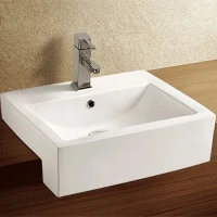 Раковина WeltWasser Deilbach 4012 52 10000003885 Белый глянец фаянс полувстраиваемая