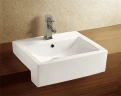 Раковина WeltWasser Deilbach 4012 52 10000003885 Белый глянец фаянс полувстраиваемая