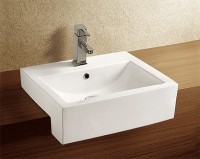 Раковина WeltWasser Deilbach 4012 52 10000003885 Белый глянец фаянс полувстраиваемая