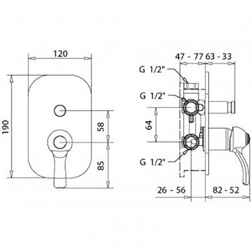 Смеситель для душа Migliore Lem Swarovski 18895 Золото латунь встраиваемый