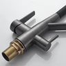 Смеситель для кухни Shevanik S968T цвет Оружейная сталь Черный