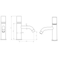 Смеситель для раковины Boheme Stick 121-NB.2 Никель латунь