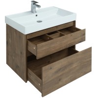 Тумба под раковину Aquanet Nova Lite 75 249515 подвесная Дуб рустикальный МДФ / ЛДСП