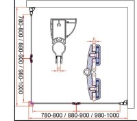 Душевой уголок Cezares ELENA-W-ASH-2-100/90-C-Cr профиль Хром стекло прозрачное