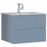 Тумба с раковиной Orka Moonlight 90 5001501 подвесная Голубая матовая МДФ / ЛДСП