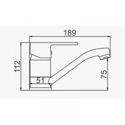 Смеситель для кухни D-Lin D151404-1 цвет  Хром