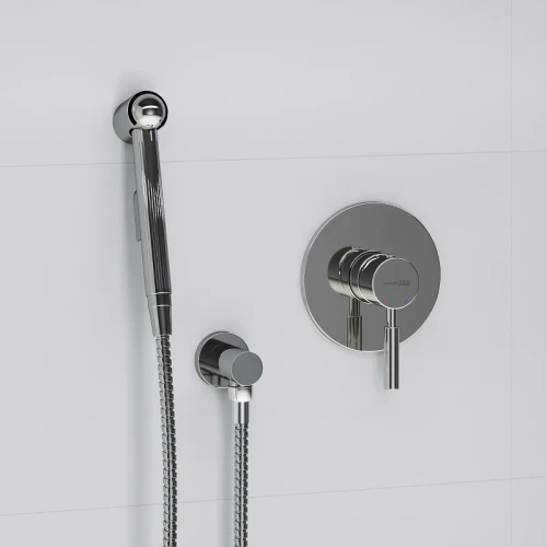 Гигиенический душ со смесителем WasserKRAFT Main A14157 Хром латунь на стену