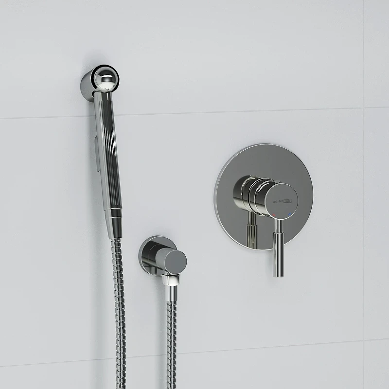 Гигиенический душ со смесителем WasserKRAFT Main A14157 Хром латунь на стену