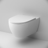 Комплект унитаза с инсталляцией AM.PM Awe FlashClean IS49038.111700 с сиденьем Микролифт и Черной матовой клавишей смыва фарфор подвесной