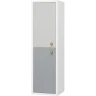 Шкаф пенал Brevita 50 Shades of Grey Анастейша 35 L Ана-05035-01-01Л подвесной Белый матовый Серый матовый МДФ / ЛДСП