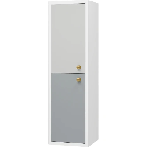 Шкаф пенал Brevita 50 Shades of Grey Анастейша 35 L Ана-05035-01-01Л подвесной Белый матовый Серый матовый МДФ / ЛДСП