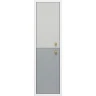 Шкаф пенал Brevita 50 Shades of Grey Анастейша 35 L Ана-05035-01-01Л подвесной Белый матовый Серый матовый МДФ / ЛДСП