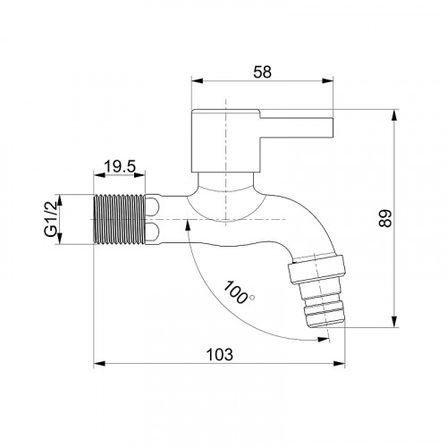 Кран для одного типа воды Splenka S249.72 цвет Сатин
