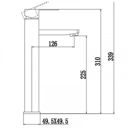 Смеситель для раковины Fmark FS8111C цвет Золото матовое