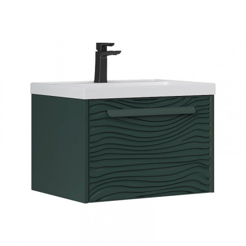 Тумба под раковину Equil Gleam 60 tpGLEAM60.1Y-34 подвесная цвет Зеленый камень Дуб вотан