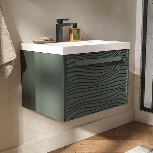 Тумба под раковину Equil Gleam 60 tpGLEAM60.1Y-34 подвесная цвет Зеленый камень Дуб вотан