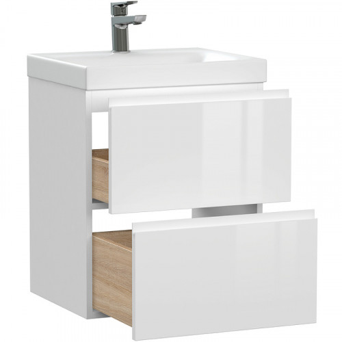 Тумба под раковину Cersanit Moduo 50 64139 подвесная Белая МДФ / ЛДСП, МДФ / ЛДСП