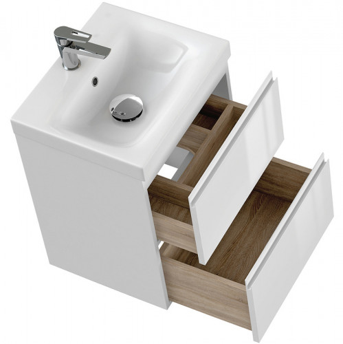 Тумба под раковину Cersanit Moduo 50 64139 подвесная Белая МДФ / ЛДСП, МДФ / ЛДСП