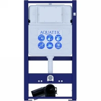 Инсталляция Aquatek Standart 50 INS-0000016 для унитаза без клавиши смыва нержавеющая сталь